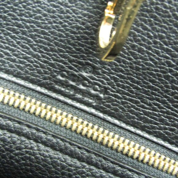 GUCCI Black Leather Shoulder Bag - Picture 7 of 10